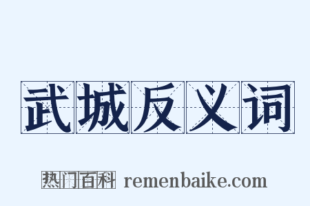武城反义词是什么意思的图片